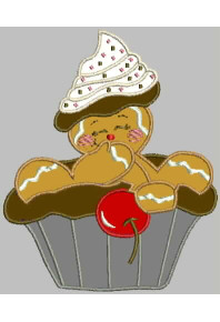 Apl065 - Gingerbread cupcake